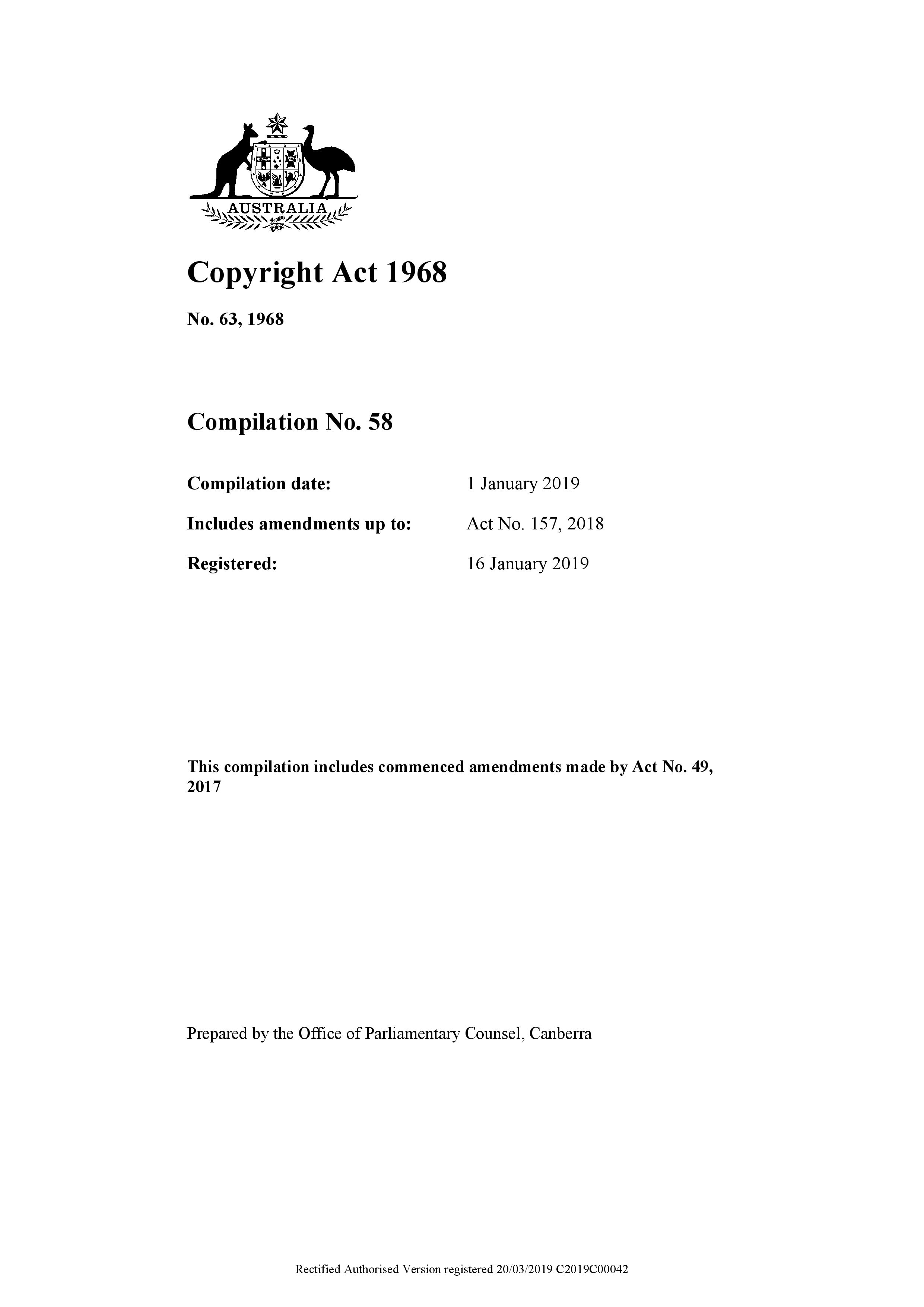 Australian Copyright Act 1968