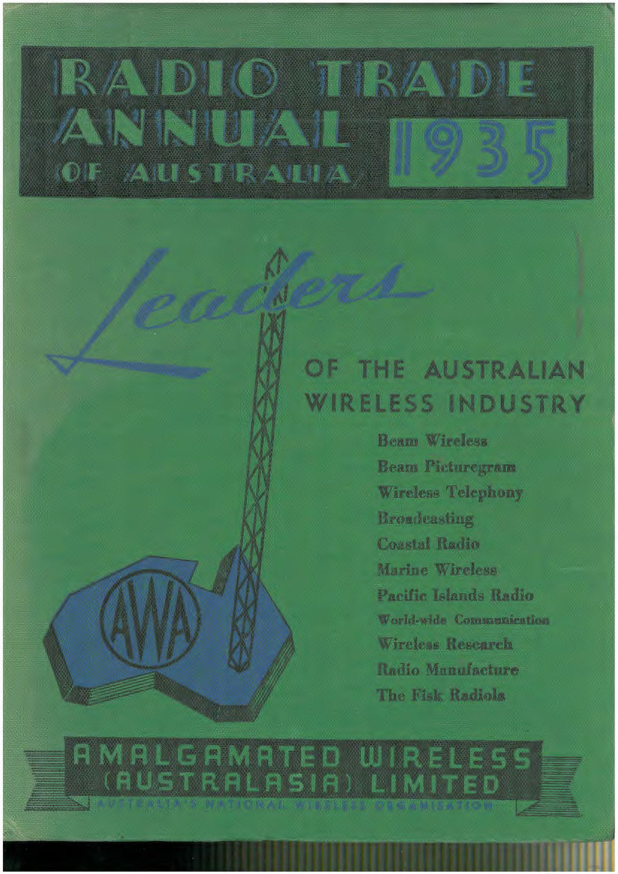 Radio Trade Australia 1935