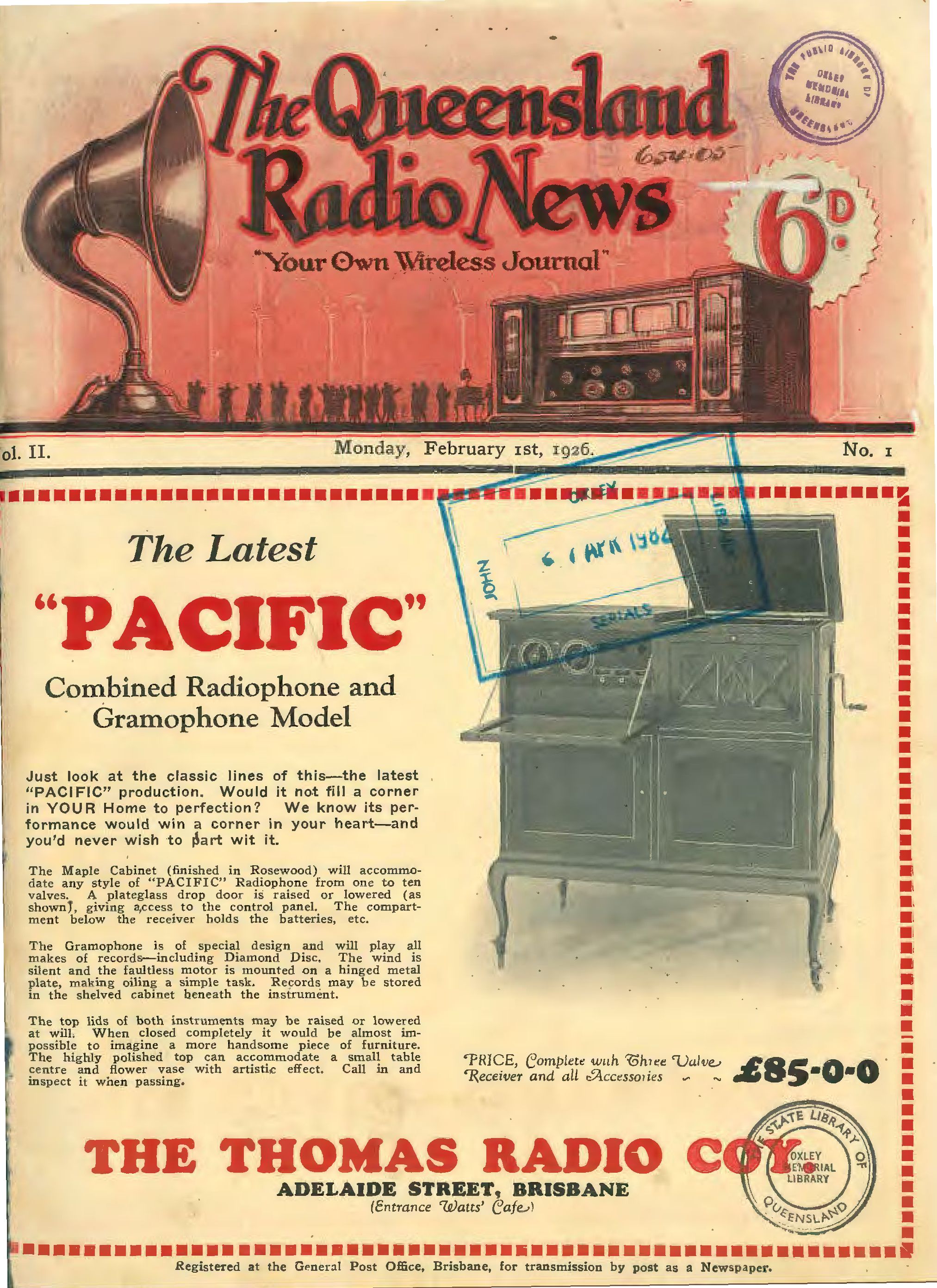 The Queensland Radio News Feb 1926